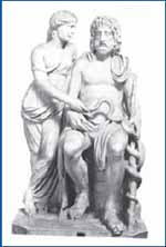 Esculapio y su Hija Higea.