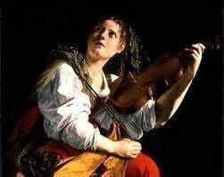Muchacha tocando el laúd Orazio Gentileschi
