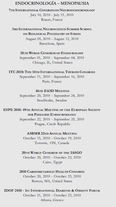 Congresos de Endocrinología