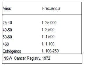 Incidencia de Ca endometrial en USA