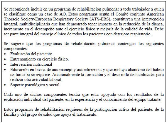 Rehabilitación de Salud Ocupacional para Asma 