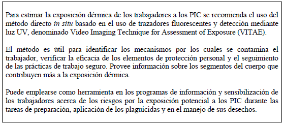 Método que se recomienda para los PIC, por vía dérmica Método que se recomienda para los PIC, por vía dérmica