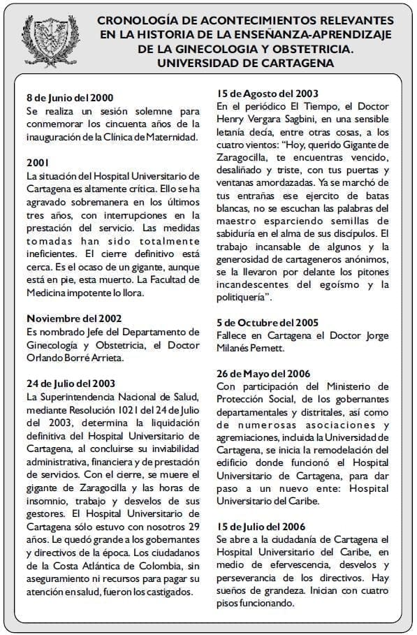 CRONOLOGÍA DE ACONTECIMIENTOS10