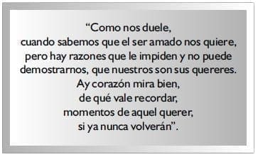 Como nos duele, cuando sabemos que el ser amado nos quiere
