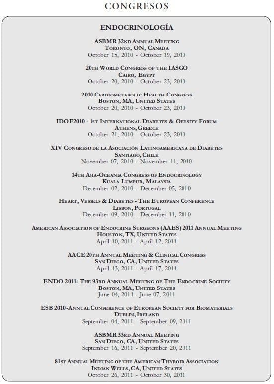 Congresos de Endocrinología 