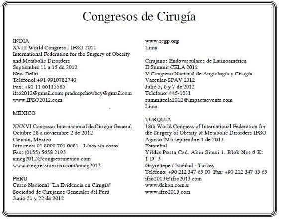 Congresos de Cirugía 3