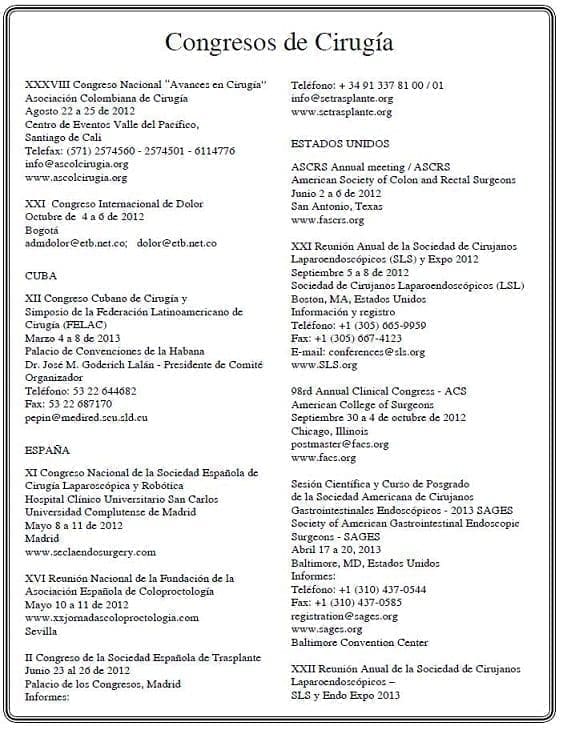 Congresos de Cirugía 1