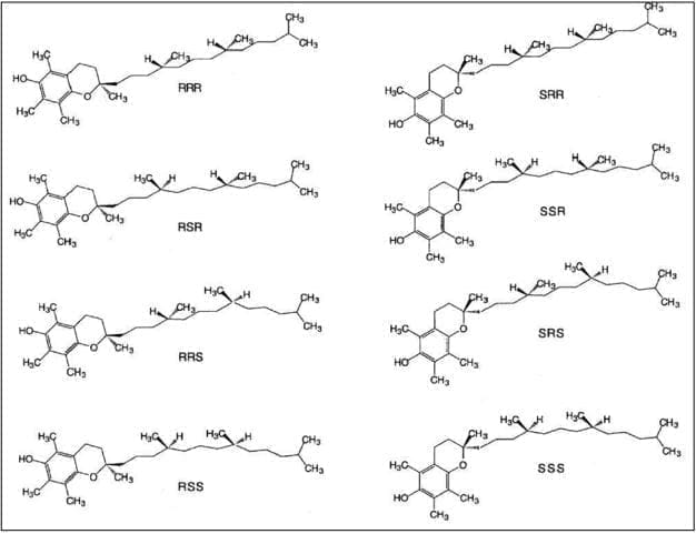 Estereoisómeros de a-tocoferol