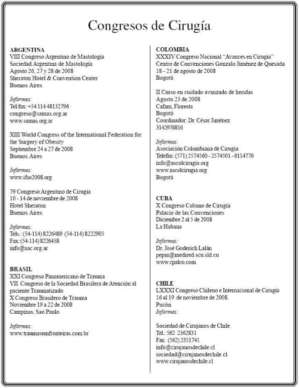 Revista de Cirugía:Congresos 1, Volumen 23 No. 3
