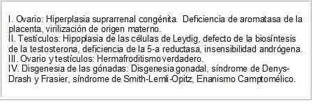 Estudio de simétrica y las gónadas