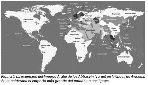 La extensión del Imperio Árabe de los Abbasyin