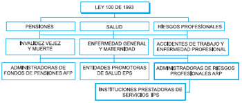 Ley 100 de 1993, Diagrama Ley 100 de 1993, Diagrama