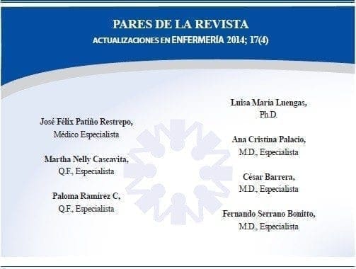 Revista de Emfermería: Pares Volumen 17 No. 4 Revista de Emfermería: Pares Volumen 17 No. 4