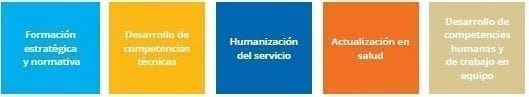 Principales componentes de los planes de formación de las IPS