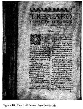 Facsímil de un libro de cirugía