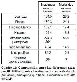 Comparación entre las diferentes razas