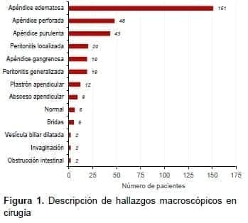 Descripción de hallazgos macroscópicos en cirugía