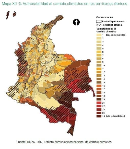 Vulnerabilidad al cambio climático en los territorios étnicos