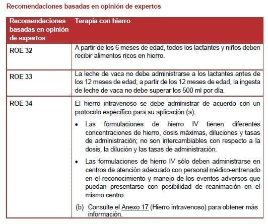 Terapia con hierro