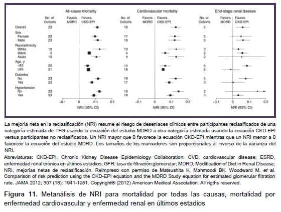 Metanálisis de NRI para mortalidad