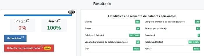 Modo inteligente parafraseando resultados