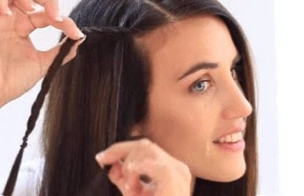 Trenza cascada paso 3