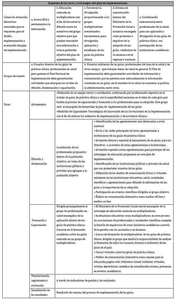 Asfixia Perinatal - Fases y estrategias del plan de implementación