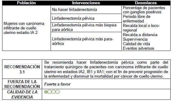 Linfadenectomía pélvica estadio IA 2