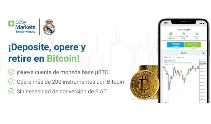 EasyMarkets lanza una cuenta μBTC, con la que puedes comerciar con tus fondos de Bitcoin